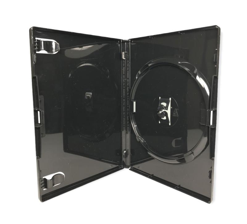 Kit 25 unidades box dvd preto modelo padrão - Estojo para CD / DVD